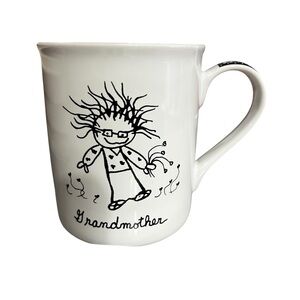 ENESCO Marci of The Inner Light Grandmother Coffee/Tea Mug/Cup 16 Oz Black/White
